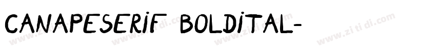 CanapeSerif BoldItal字体转换